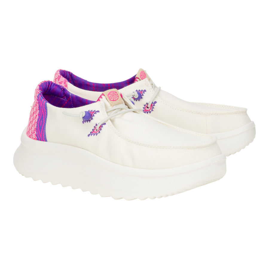 Wendy Peak Chambray Woven ÿ White/Pink - Image 3