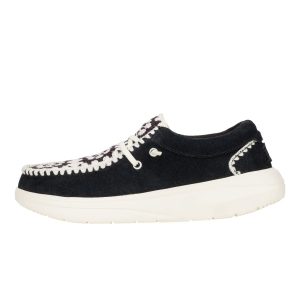 Wendy Comf Suede Crochet ÿ Black/Multi
