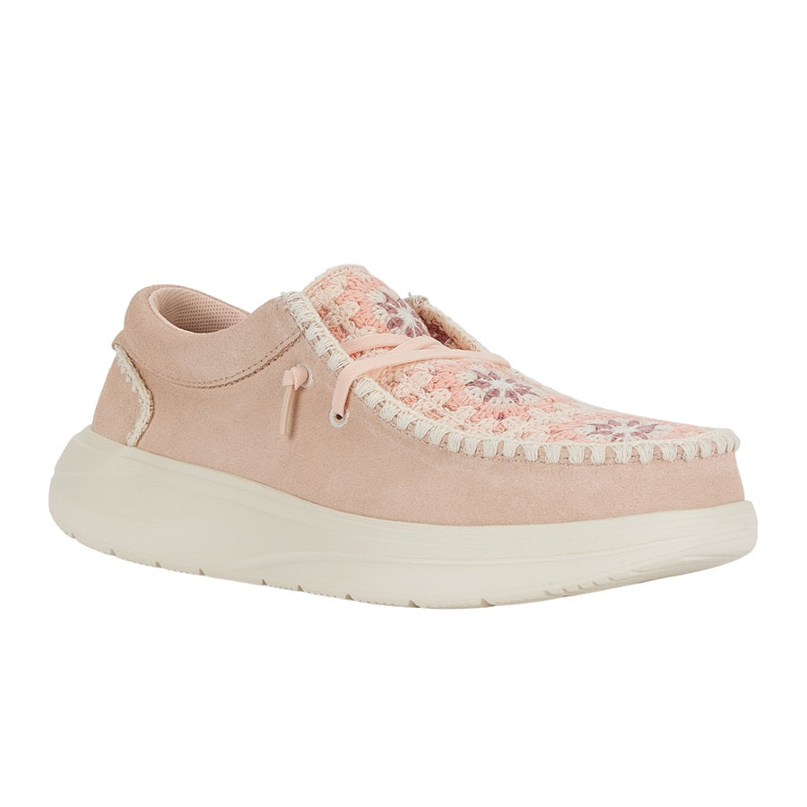 Wendy Comf Suede Crochet ÿ Pale Pink/Multi - Image 8