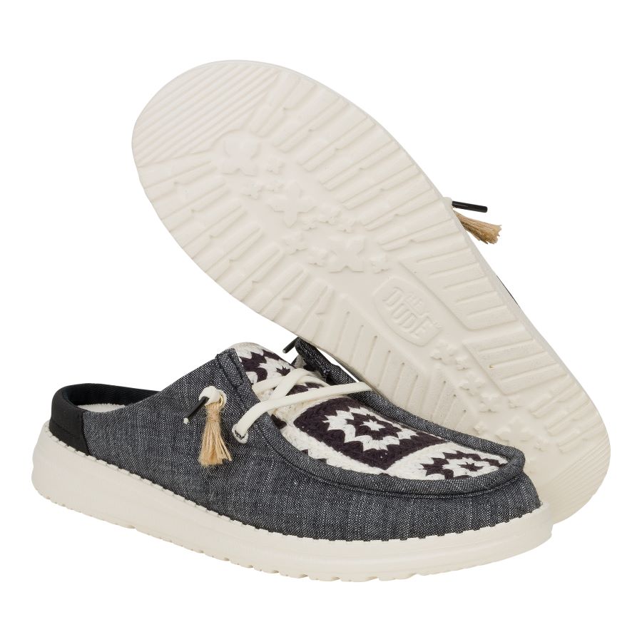 Wendy Slip Cottage Crochet ÿ Black/Multi - Image 3