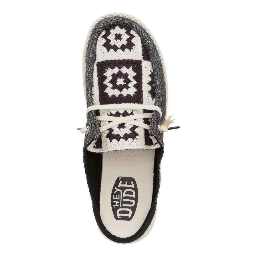 Wendy Slip Cottage Crochet ÿ Black/Multi - Image 6