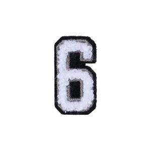 Number 6 Patch ÿ 6 Black/White