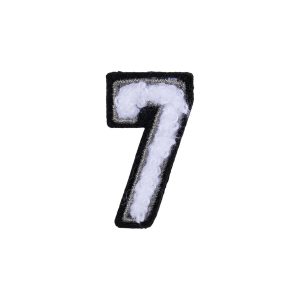 Number 7 Patch ÿ 7 Black/White