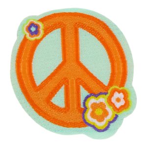 Peace Flower Patch ÿ Peace Flower Orange/Aqua
