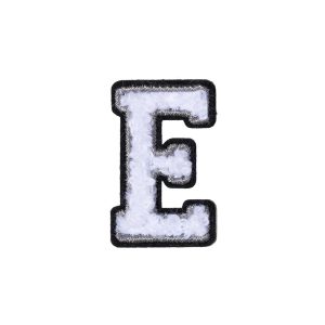 Letter E Patch ÿ E Black/White
