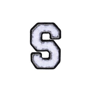 Letter S Patch ÿ S Black/White