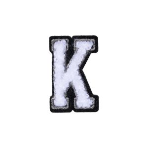 Letter K Patch ÿ K Black/White