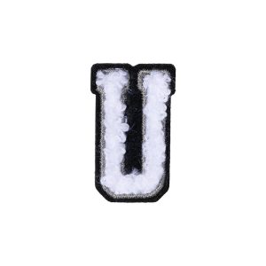 Letter U Patch ÿ U Black/White