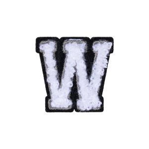 Letter W Patch ÿ W Black/White