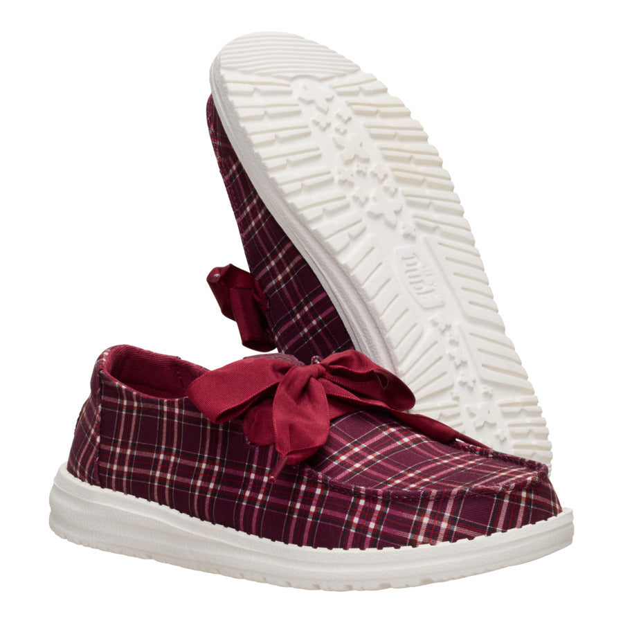 Wendy Holiday Bow ÿ Red Plaid/Burgundy - Image 3