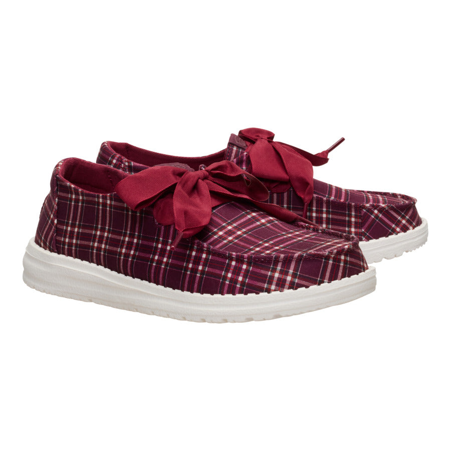 Wendy Holiday Bow ÿ Red Plaid/Burgundy - Image 2